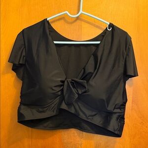 Torrid Black swim Top with Front Knot